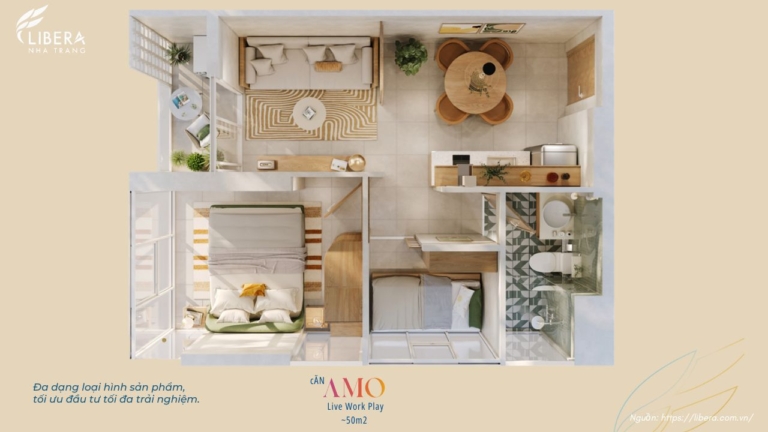 Thiết kế căn 1+Libera